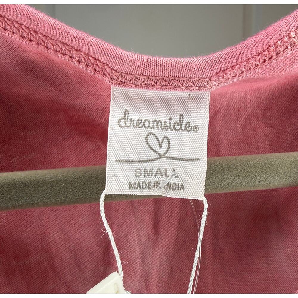 Dreamsicle Sz S multi pink tie-dye three button tank top | NWT - Picture 4 of 4